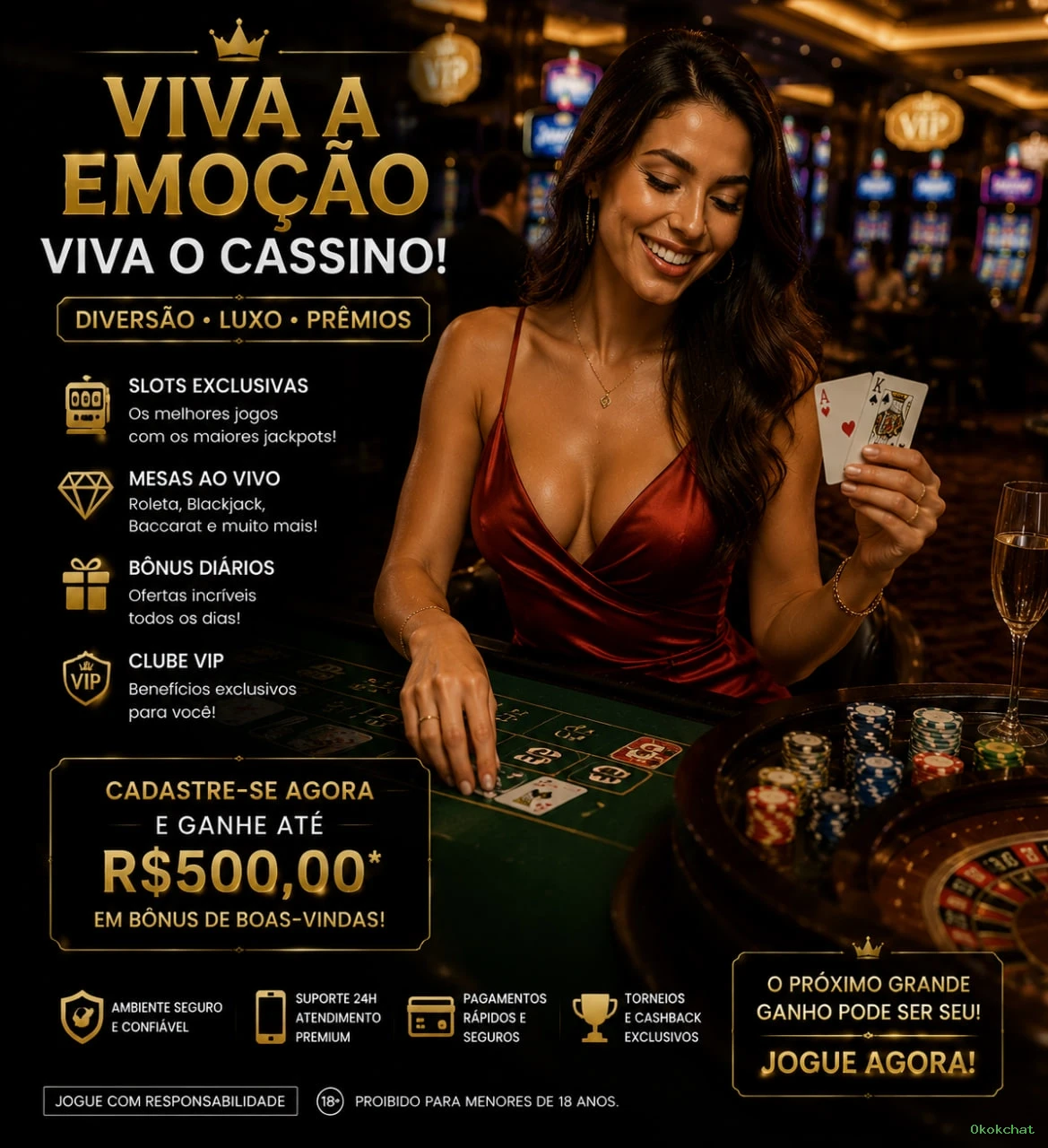 Cassino Okokchat app mobile